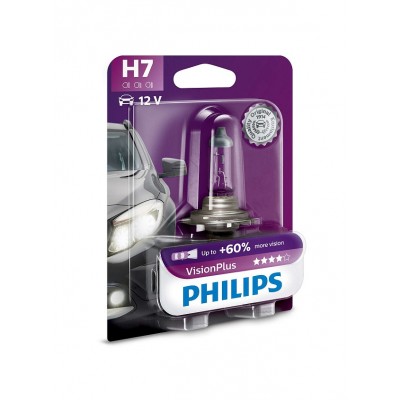 Галогеновая лампа Philips H7 Vision Plus +60% 12972VPB1